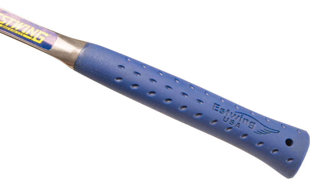Estwing Geologenhammer / Pickhammer mit blauem Vinylgriff, lange Ausführung E3-23LP