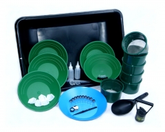 Clean Up Goldwaschset - Pioneer Finishing Pan - 6 Siebe - 43 Teile