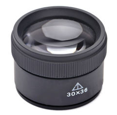 Hochwertige Juwelierlupe - 30 fach - Durchmesser 36 mm, schwarz