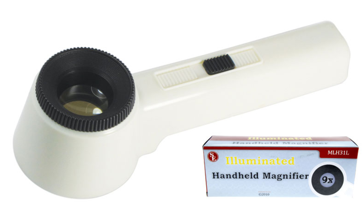 Lupe - 9-fach - mit Beleuchtung