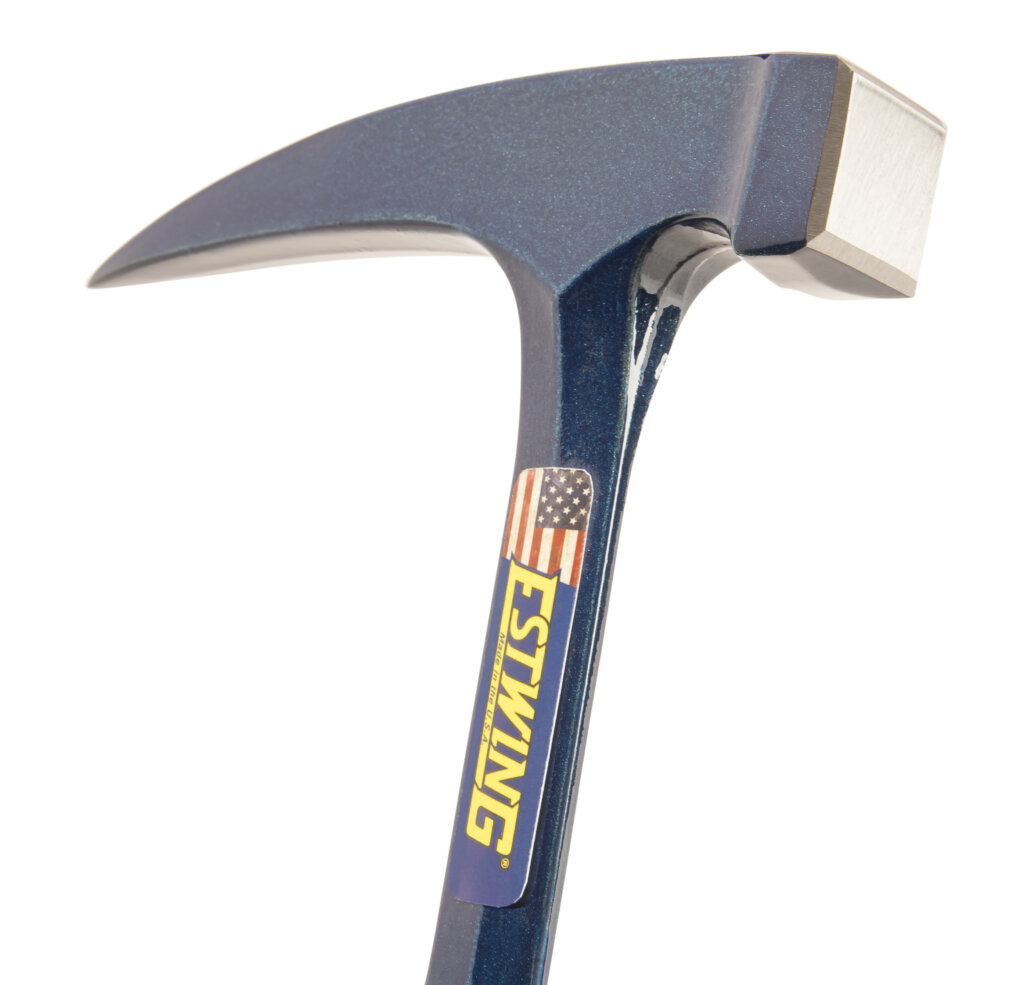 Estwing Geologenhammer / Pickhammer mit blauem Vinylgriff (grosse Schlagfläche)  E6-24PC