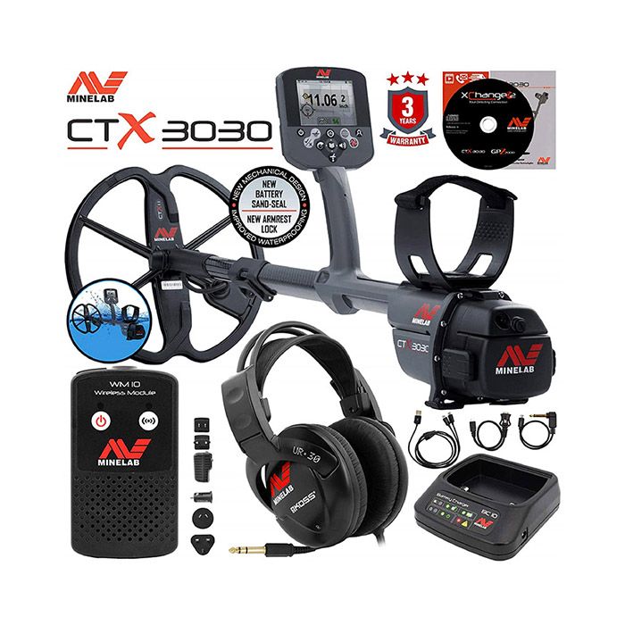 MINELAB CTX 3030 Metalldetektor mit 3 zusätzlichen Produkten als Geschenk